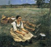 Jules Bastien-Lepage The Haymakers oil painting reproduction